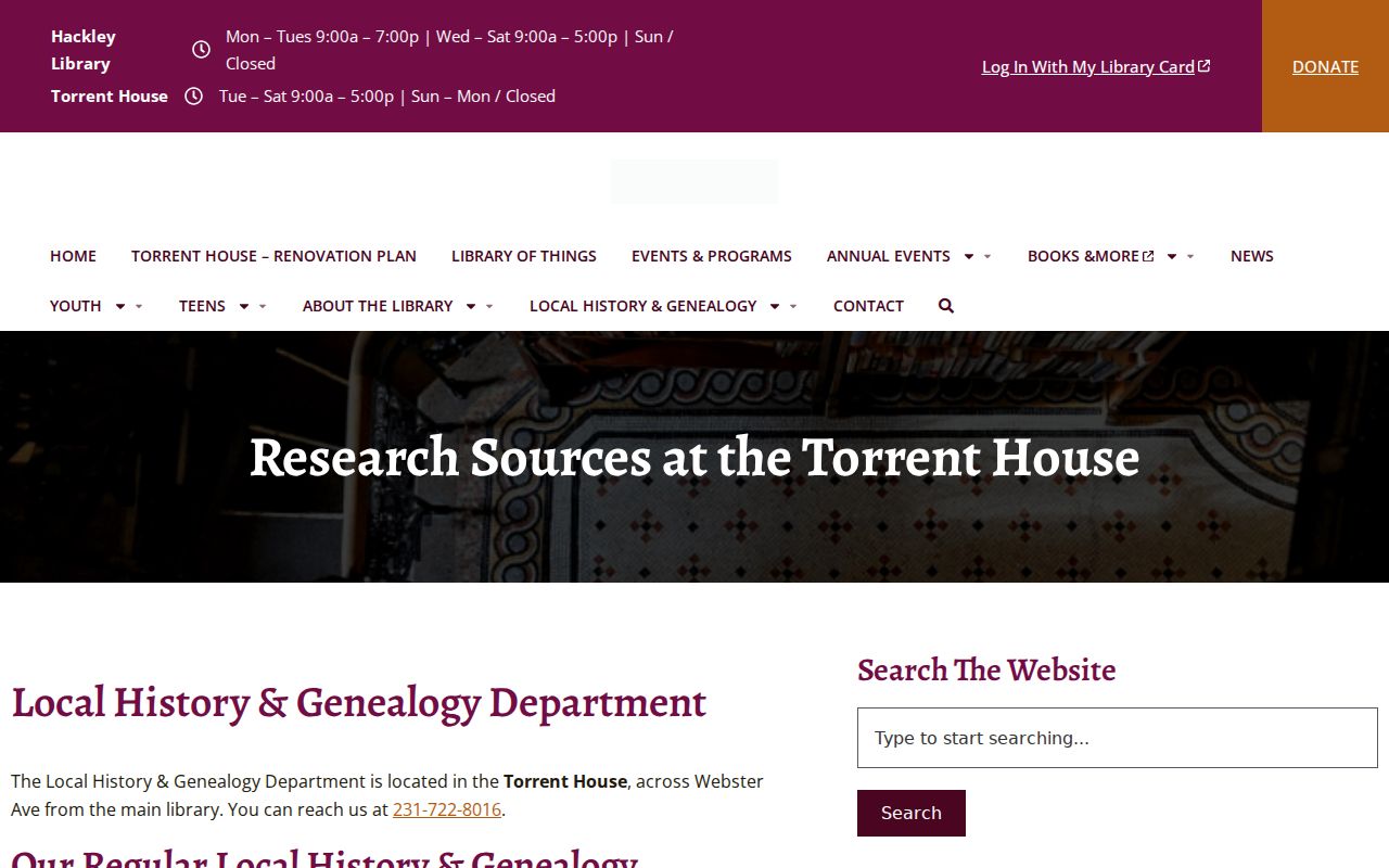 Norton Shores city directory research at the Torrent House